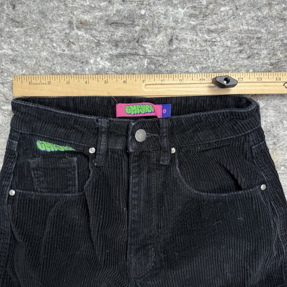Empyre Tori 90s Black Corduroy Skate Pants Women's Size 0, 29" Inseam Cargo - Picture 5 of 11
